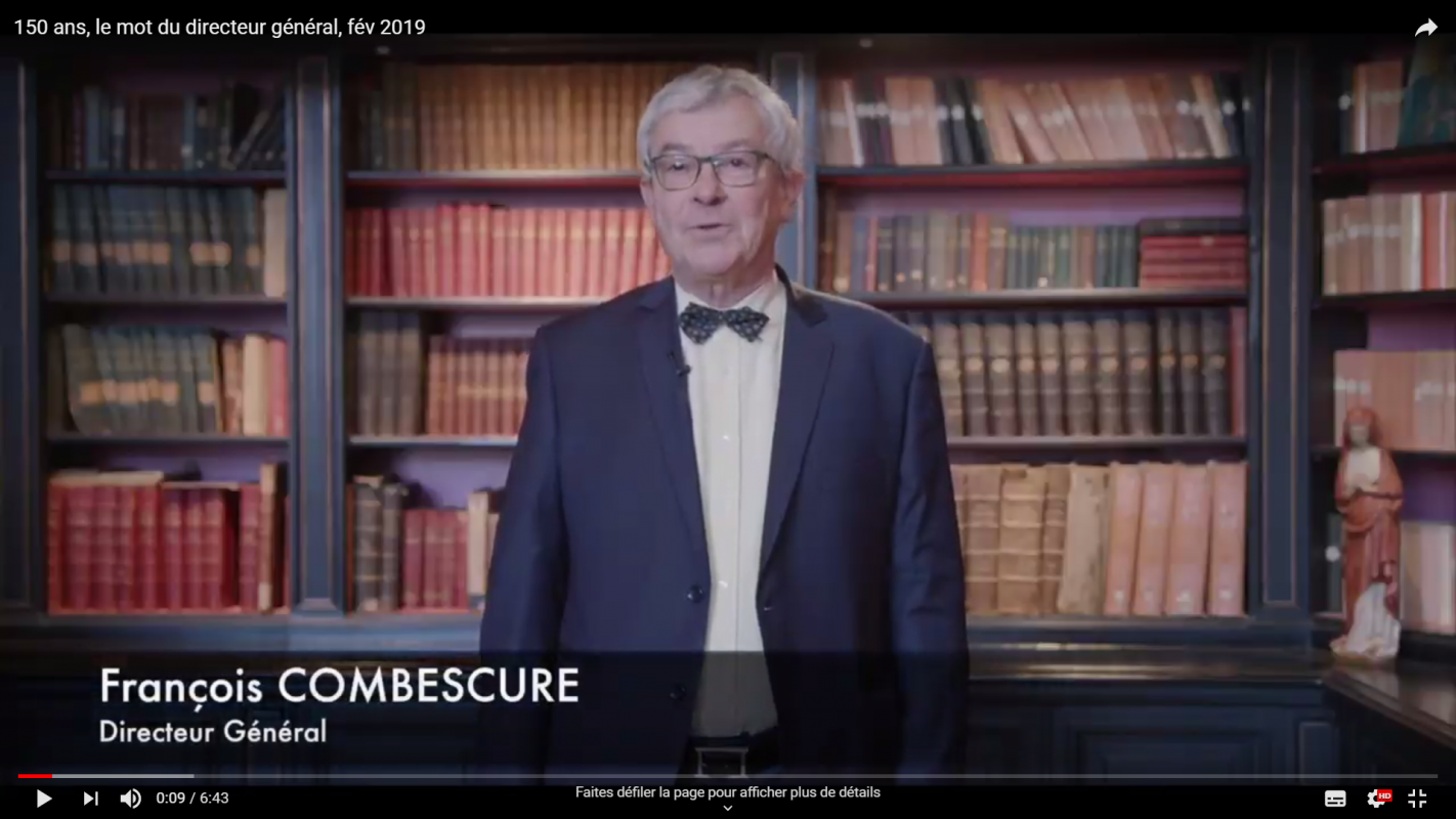 150 ans de Fénelon (1869-2019) - Mot du directeur général du groupe scolaire Fénelon Sainte-Marie La Plaine Monceau